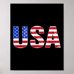USA T-Shirt Patriotische Amerikanische Flagge Männ Poster