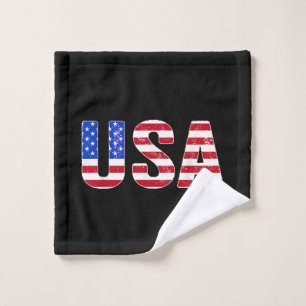 USA T-Shirt Patriotische Amerikanische Flagge Männ Waschlappen