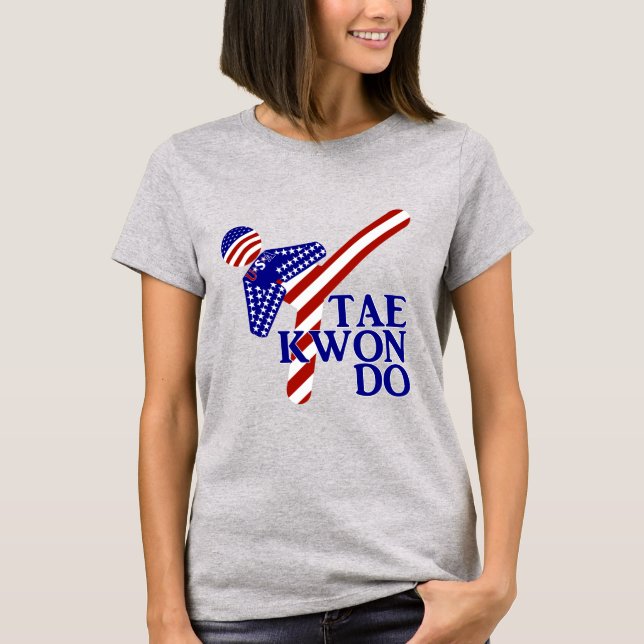 USA Taekwondo Kick (1) T-Shirt (Vorderseite)