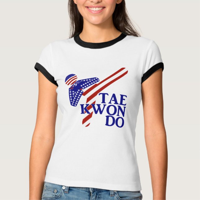USA Taekwondo Kick (1) T-Shirt (Vorderseite)