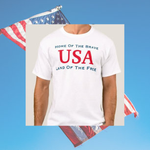 USA Tapfer Und Frei Patriotisch  T-Shirt