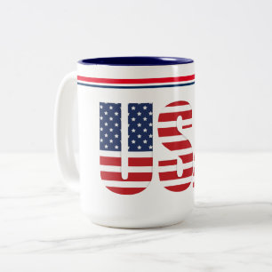 USA-Tasse Zweifarbige Tasse