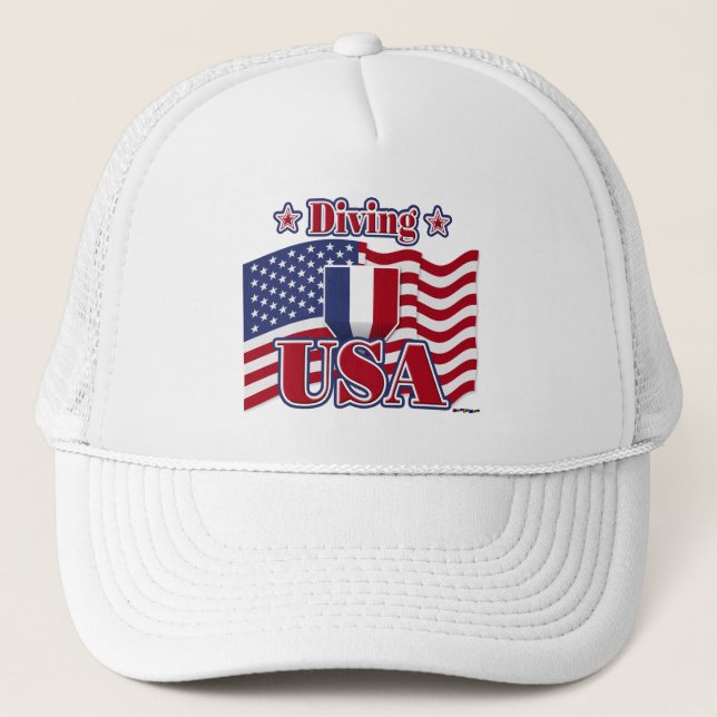 USA Tauchen Truckerkappe (Vorderseite)