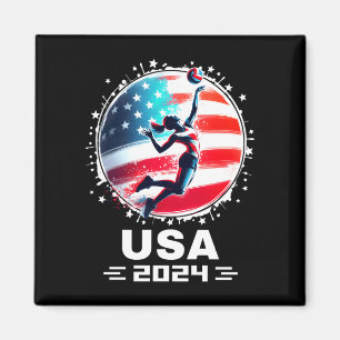 USA-Team 2024 Volleyball-Shirt für Männer Frauen K Magnet