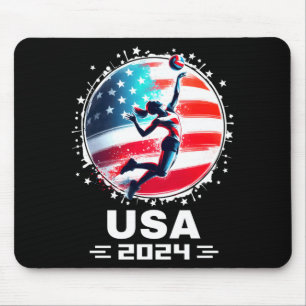 Usa Team 2024 Volleyball-Shirt für Männer Frauen K Mousepad