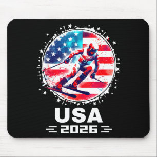USA-Team 2026 Skishirt für Männer Frauen Kinder Mousepad