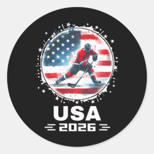 Usa Team 2026 Vereinigte Staaten Amerikanische Fla Runder Aufkleber