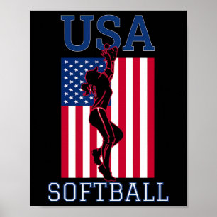 USA-Team Frauen Sport Patriotische Amerikanische F Poster