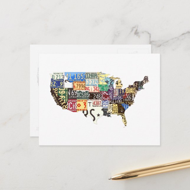 USA-Teller von Lizenzen Vintag Postkarte (Vorderseite/Rückseite Beispiel)