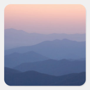USA, Tennessee, Great Smoky Mountains Nationalpark Quadratischer Aufkleber