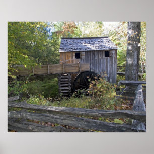 USA - Tennessee. Kabelmühle im Gebiet von Cades Co Poster