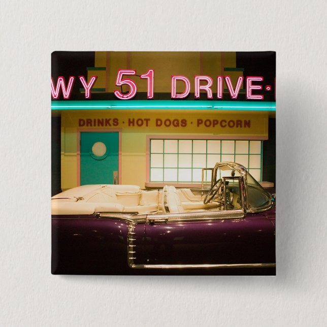 USA, Tennessee, Memphis: Elvis Presley Button (Vorderseite)