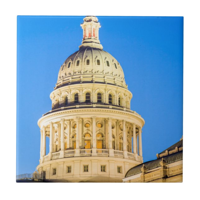 USA, Texas, Austin. Gebäude der Hauptstadt (1888)  Fliese (Vorderseite)