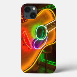 USA, Texas, Austin. Neon-Gitarre bei Erpressung Case-Mate iPhone Hülle