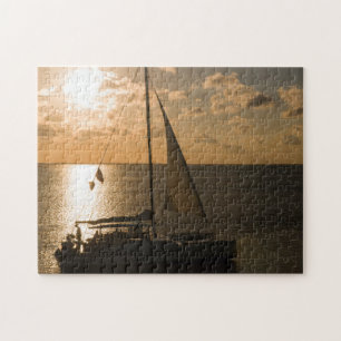 USA, Texas, South Padre Island. Segelboot Puzzle