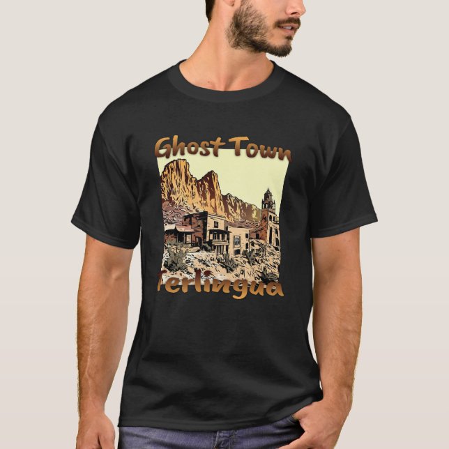 USA Texas Terlingua Ghost Town Design T-Shirt (Vorderseite)