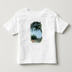 USA, Texas, Texas Hill Country Paintbrush und Kleinkind T-shirt