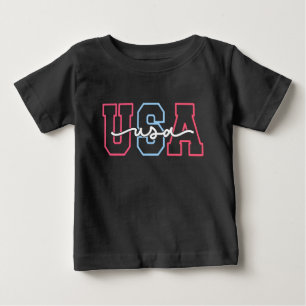 USA Text 4. Juli Design-62118 Baby T-shirt