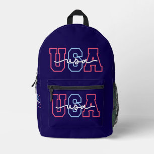 USA Text 4. Juli Design-62118 Bedruckter Rucksack