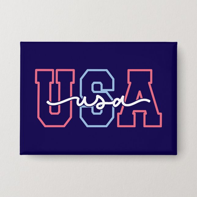 USA Text 4. Juli Design-62118 Button (Vorderseite)