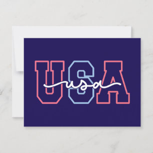 USA Text 4. Juli Design-62118 Postkarte