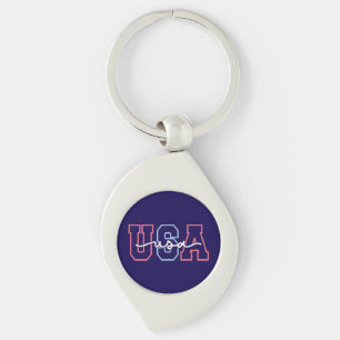 USA Text 4. Juli Design-62118 Schlüsselanhänger