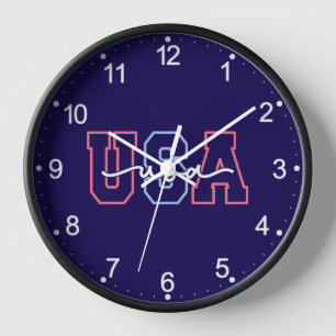 USA Text 4. Juli Design-62118 Uhr