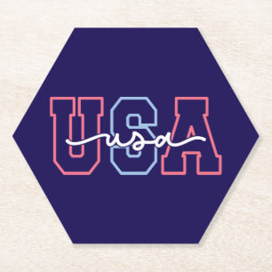 USA Text 4. Juli Design-62118 Untersetzer
