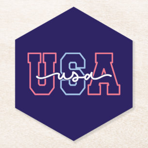 USA Text 4. Juli Design-62118 Untersetzer