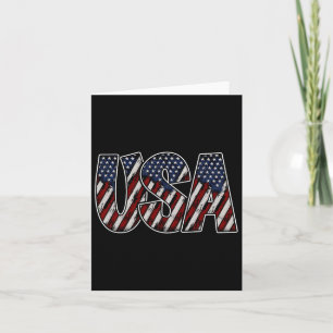 Usa Text Flag Shirt - Patriotisches amerikanisches Karte
