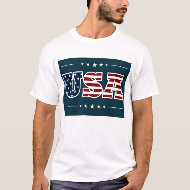 USA Text T-Shirt (Vorderseite)