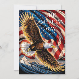 USA The American Way Personalize American Holiday Feiertagskarte