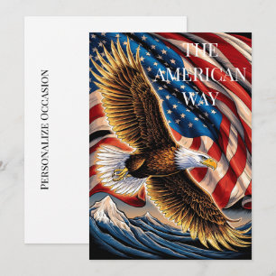 USA The American Way Personalize American Holiday Feiertagskarte