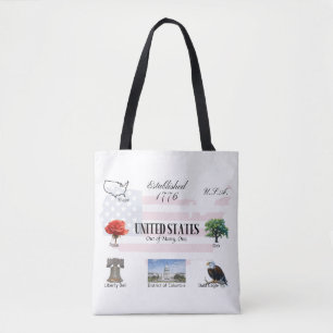 USA Themed Tote Bag