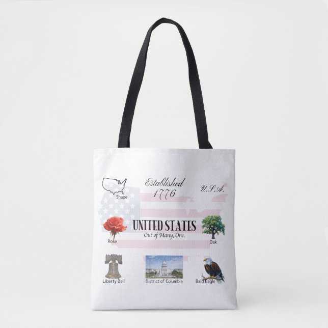 USA Themed Tote Bag (Vorderseite)