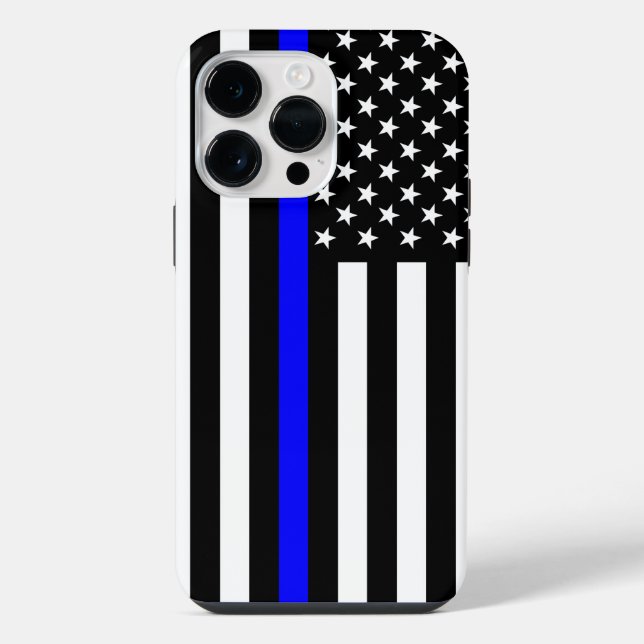 USA Thin Blue Line iPhone Hülle (Rückseite)