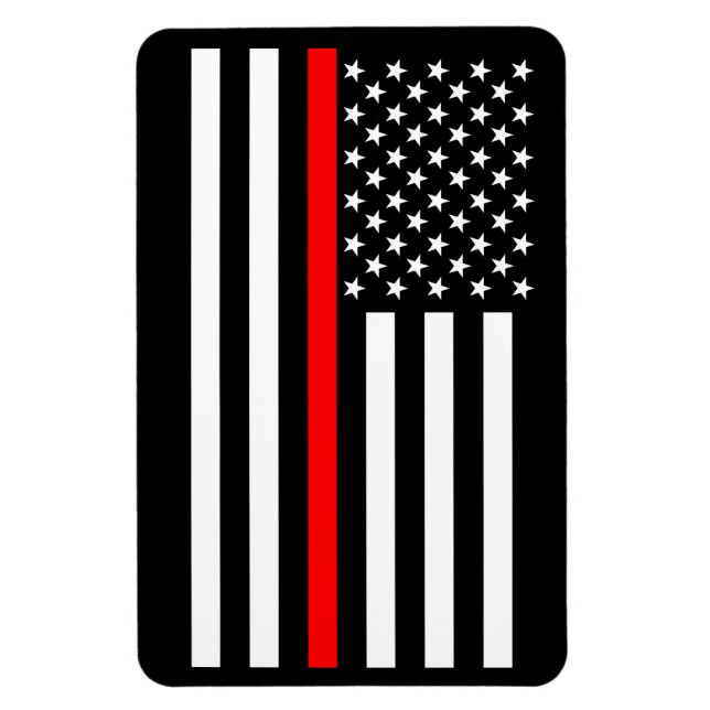 USA Thin Red Line Magnet (Vertikal)