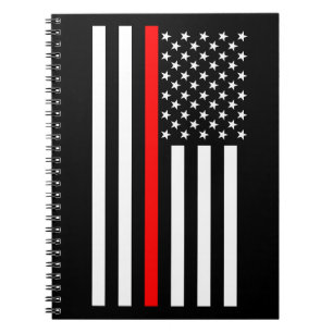 USA Thin Red Line Notizblock