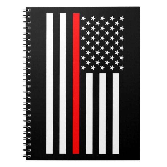 USA Thin Red Line Notizblock (Vorderseite)