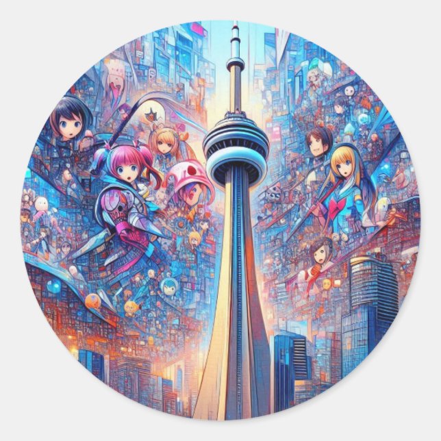 USA Tower Sticker - Iconic American Skyline (Vorderseite)