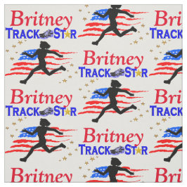 USA TRACK STAR PERSONALISIERT FABRIC STOFF
