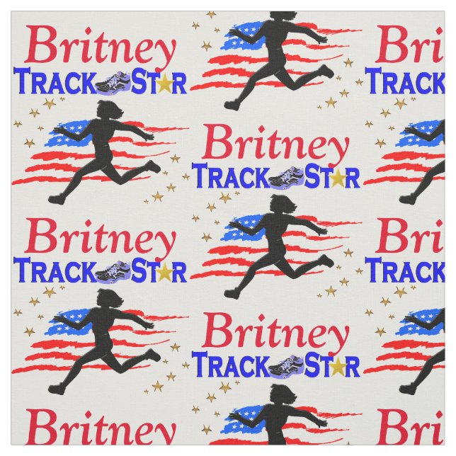 USA TRACK STAR PERSONALISIERT FABRIC STOFF (Muster)