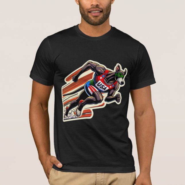 USA-TRACK UND FELD GREYHOUND 3 T-Shirt (Vorderseite)