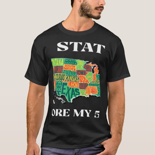 USA Travel  Visit 50 States Map 1 T-Shirt (Vorderseite)
