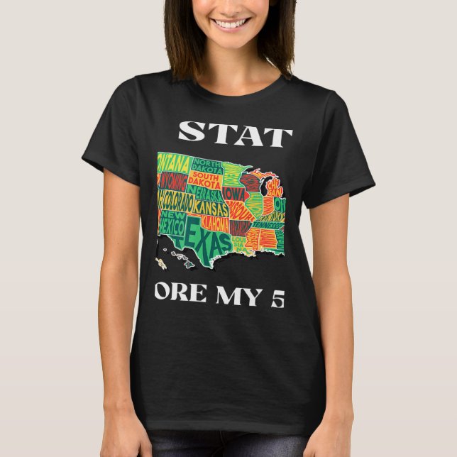 USA Travel  Visit 50 States Map 1 T-Shirt (Vorderseite)
