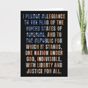 Usa Treueschwur 4. Juli Distressed Re Karte
