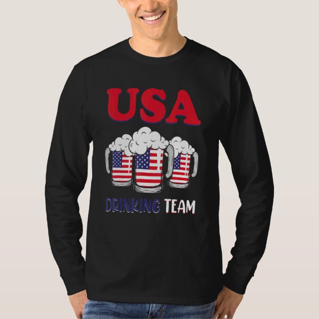USA Trinkteam   4. Juli T-Shirt (Vorderseite)