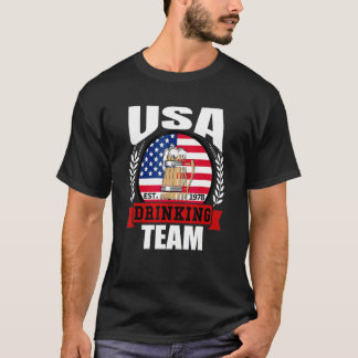 Usa Trinkteam   American Flag Bierparty   T-Shirt