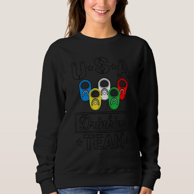 Usa Trinkteam Bier  Bierparty Sweatshirt (Vorderseite)