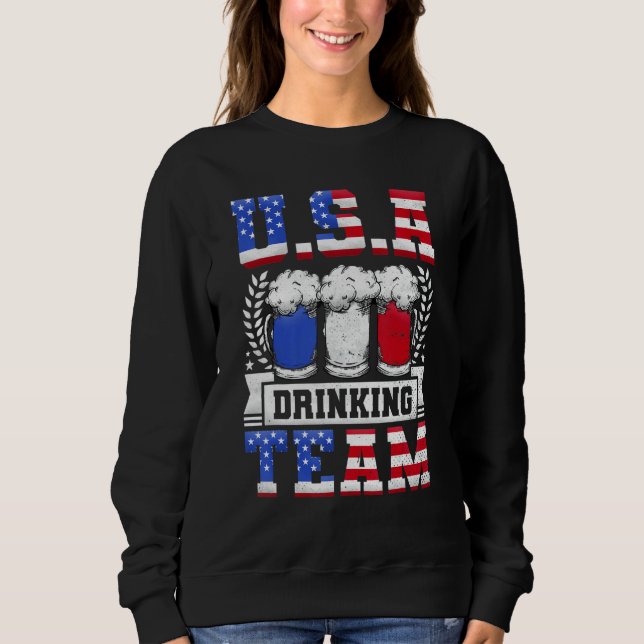 Usa-Trinkteam-Biertag Sweatshirt (Vorderseite)